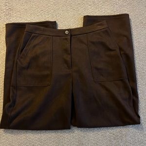 Wonderly Large Brown Suede Ankle Pants, Excellent Condition